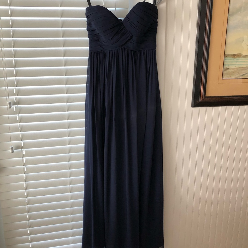 Navy Bill Levkoff Bridesmaid Dress - size 8
